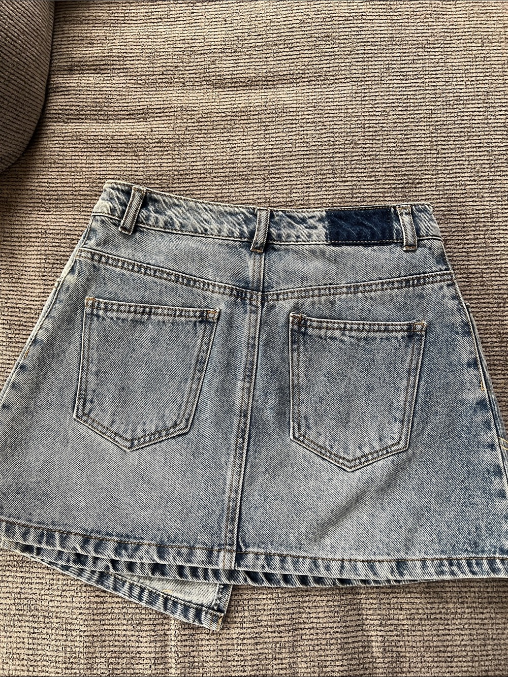 Forever 21 Light Blue Denim A-Line Mini Skirt - Picture 5 of 7